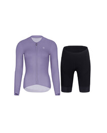 RIVANELLE Kolesarski dolgi dres in hlače - ELEVATE - črna/vijolična